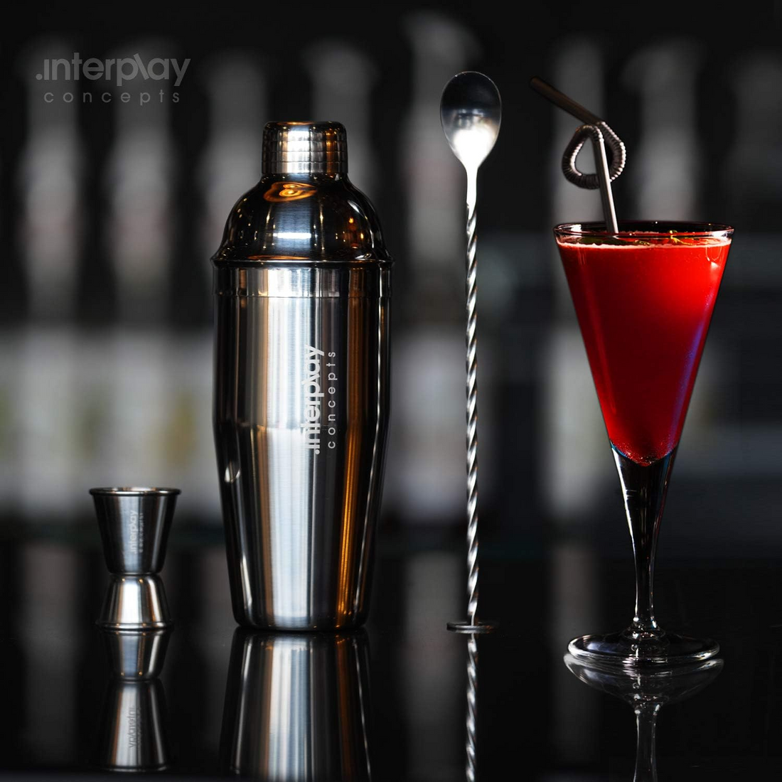 3-Piece 750ml Stainless Steel Cocktail Shaker Set - Interplay Concepts